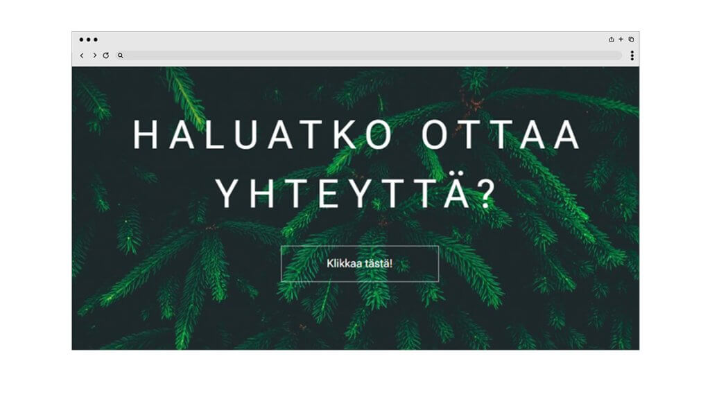 Kuvakaappaus Saitti-kotisivukoneen korkeakontrastisesta bannerista.